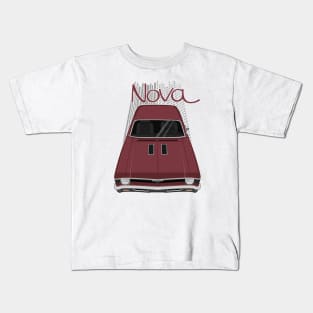 Chevrolet Nova 1969 - 1972 - maroon Kids T-Shirt